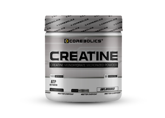 Corebolics Creatine Monohydrate Micronized Powder(Unflavored, 300 gm, 100 Servings)