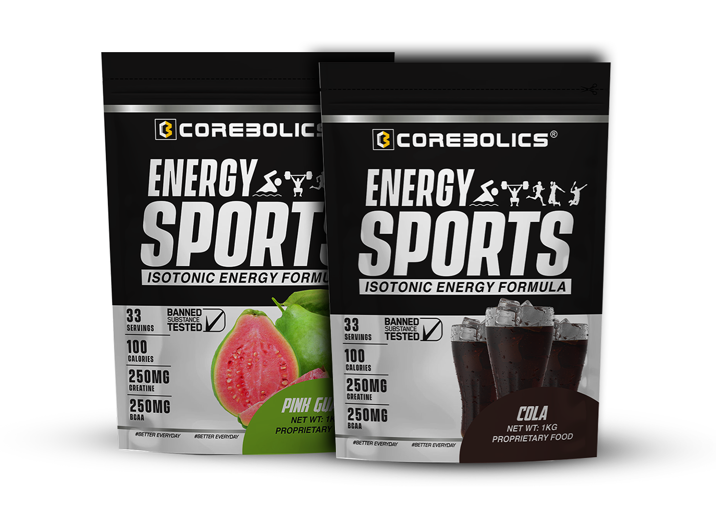 Corebolics energy sports 1kg cola flavor