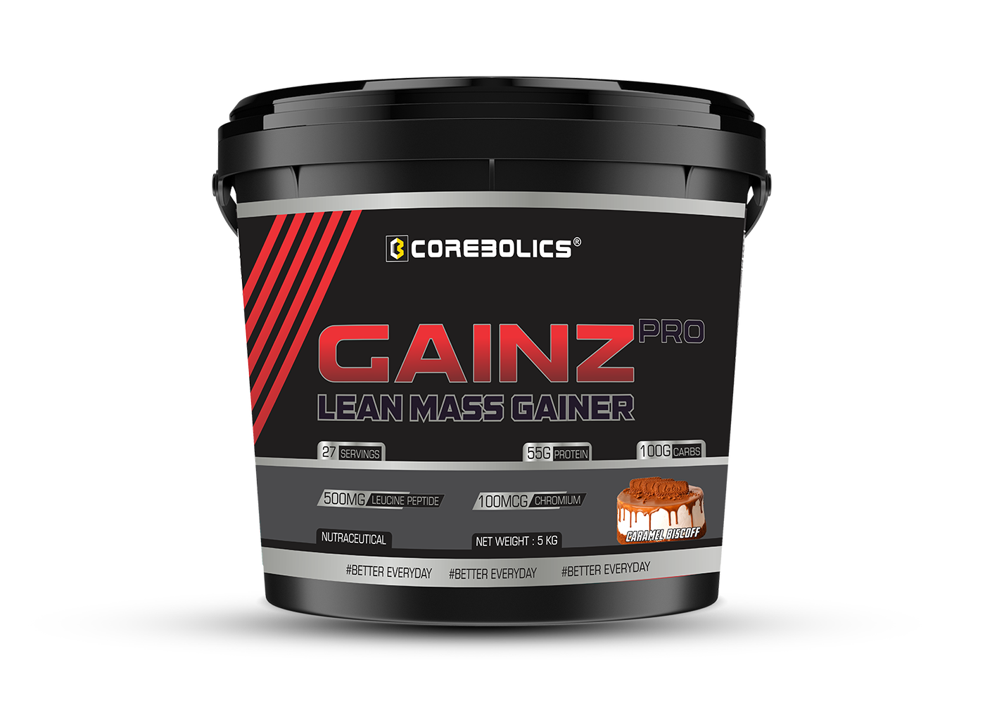 Corebolics Gainz Pro - Lean Mass Gainer ( 5 kg, 27 Servings )