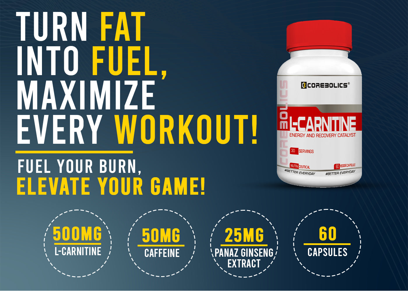 Corebolics L-Carnitine Energy And Recovery Catalyst