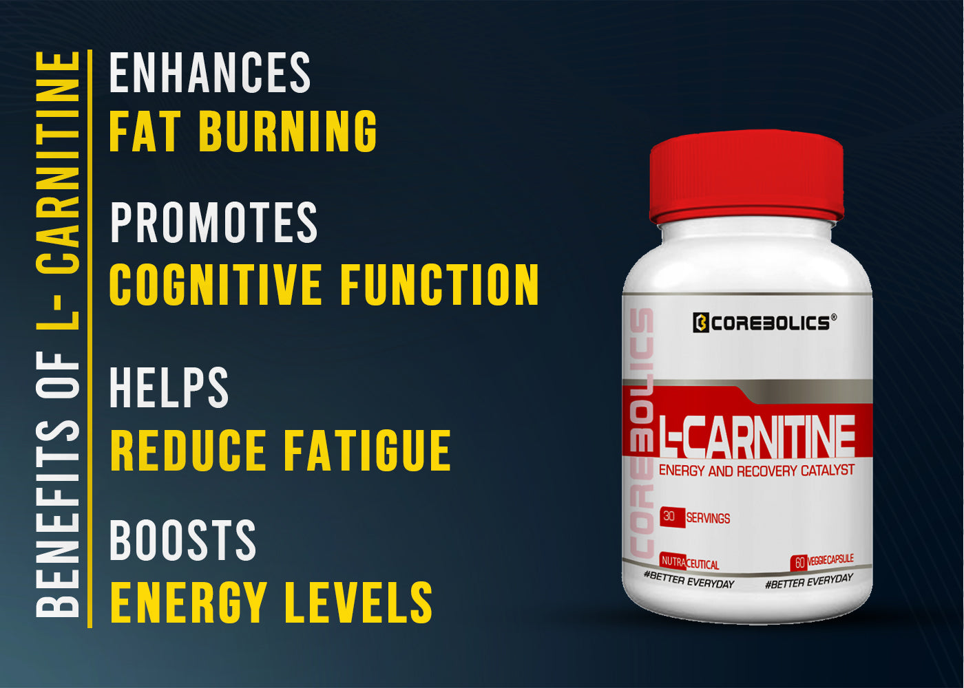 Corebolics L-Carnitine Energy And Recovery Catalyst