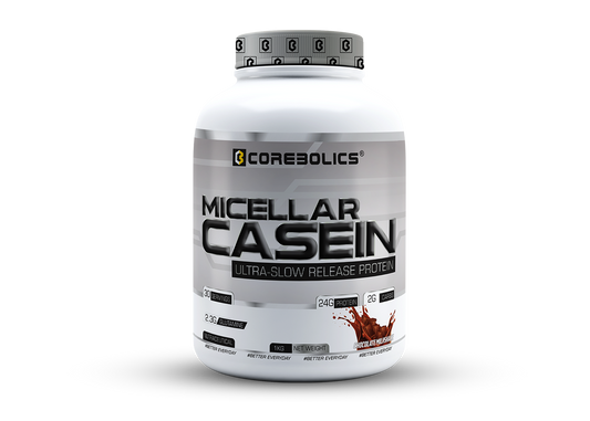 Corebolics Micellar Casein - Ultra Slow Release Protein (Chocolate, 1 kg, 30 Servings)