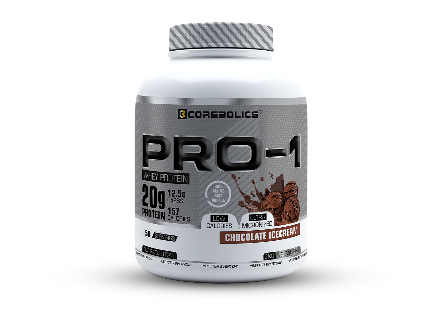 corebolics pro-1 whey protein chocolate icecream