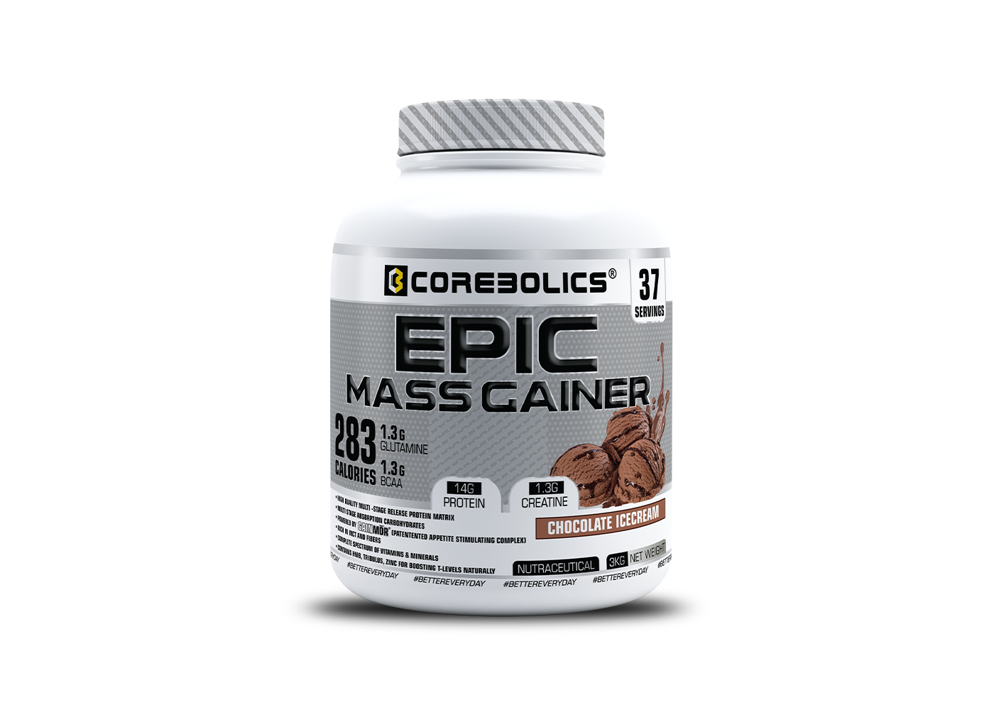 Corebolics epic mas gainer 3kg chcolate icecream