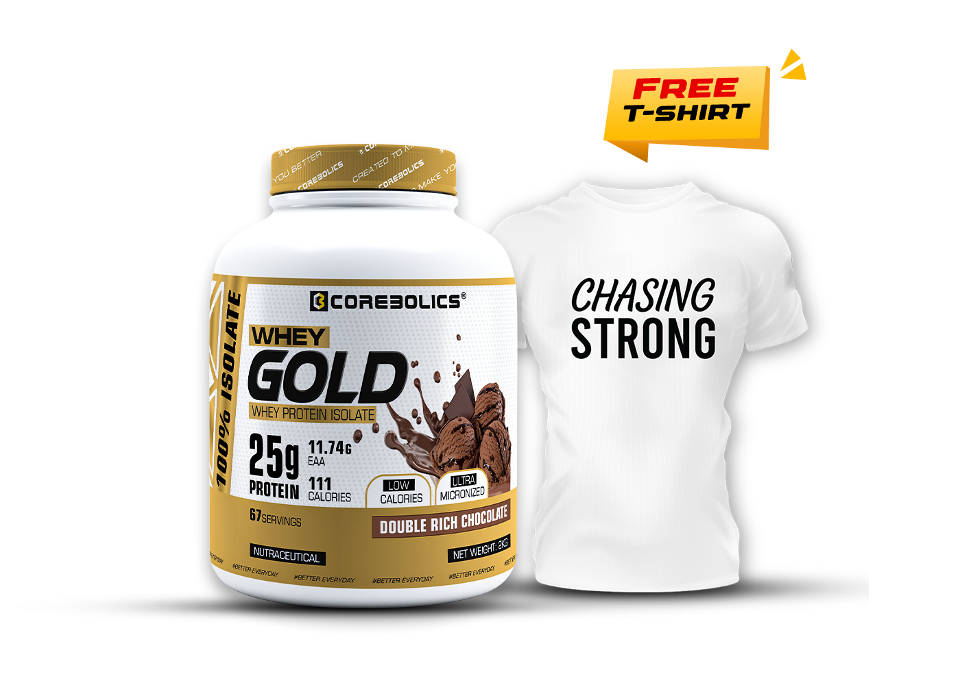 Corebolics whey gold offer chocolate icecream