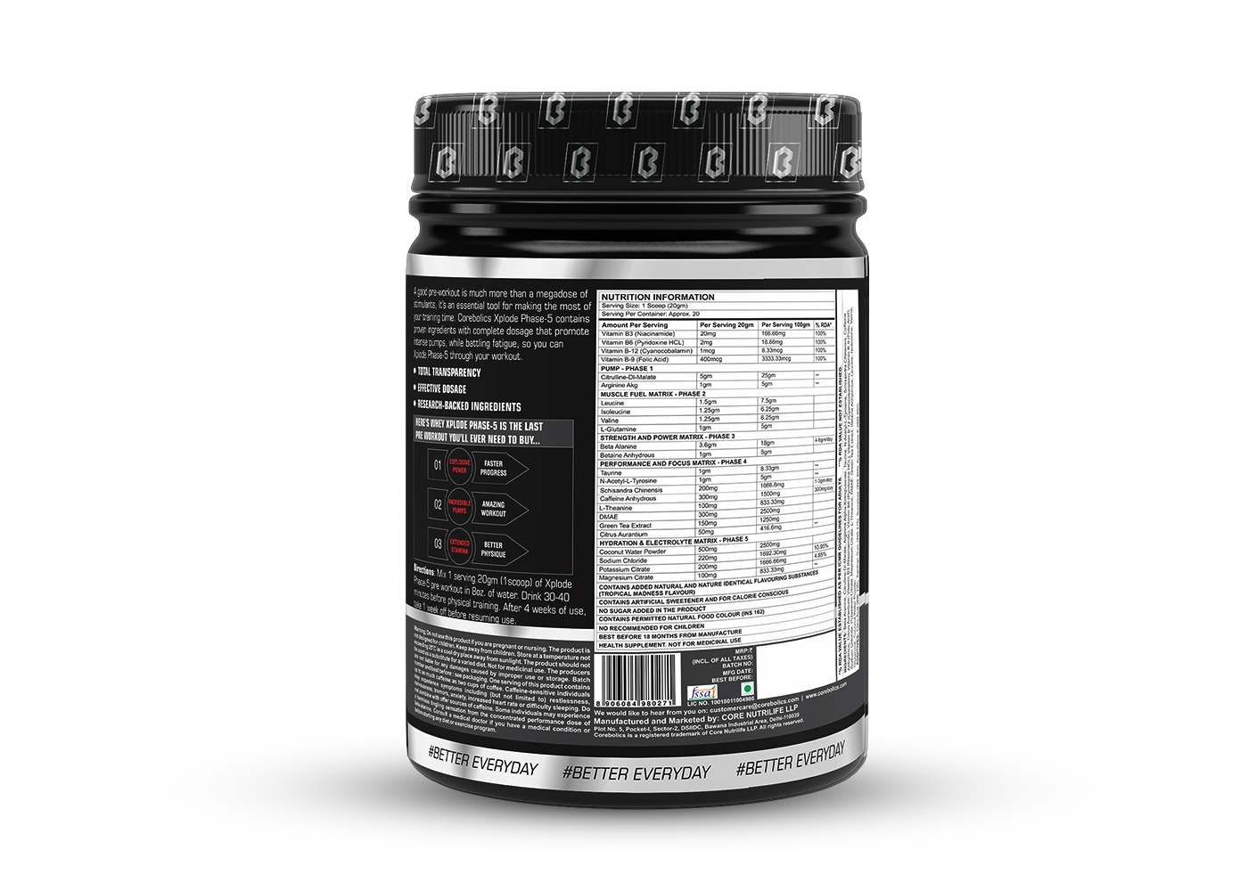 Corebolics Xplode Phase-5 (Tropical Madness, 400gm, 20 Servings)
