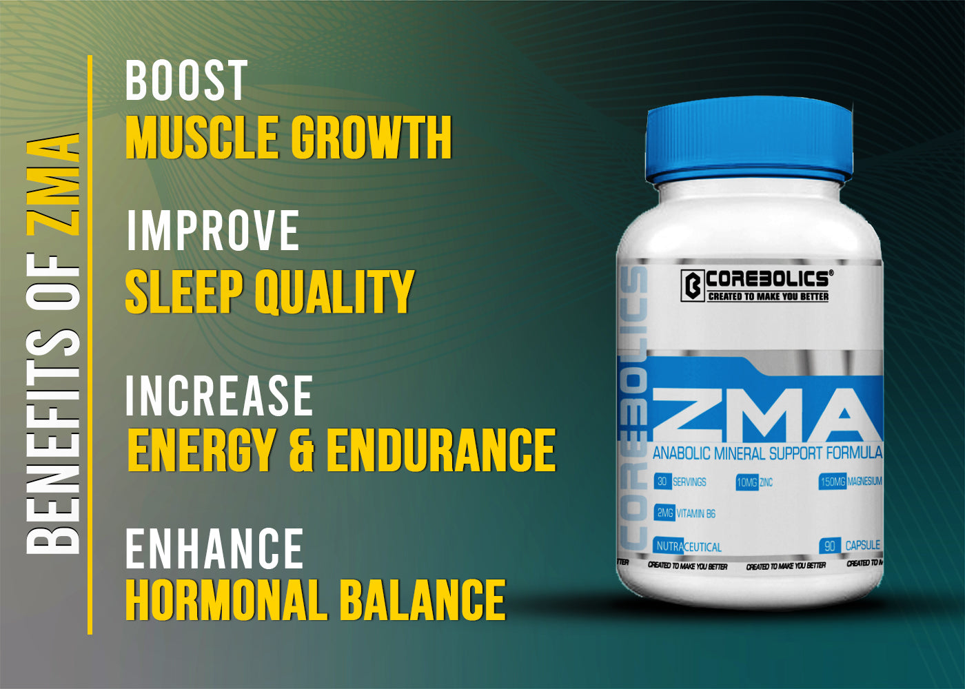Corebolics ZMA (Anabolic Mineral Support Formula)
