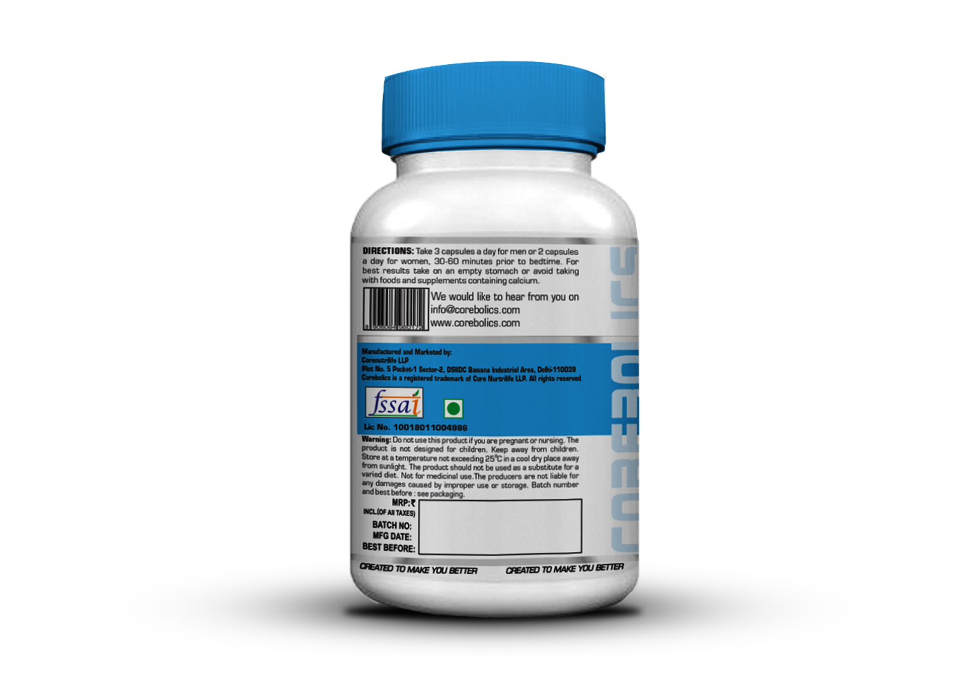 Corebolics ZMA (Anabolic Mineral Support Formula)