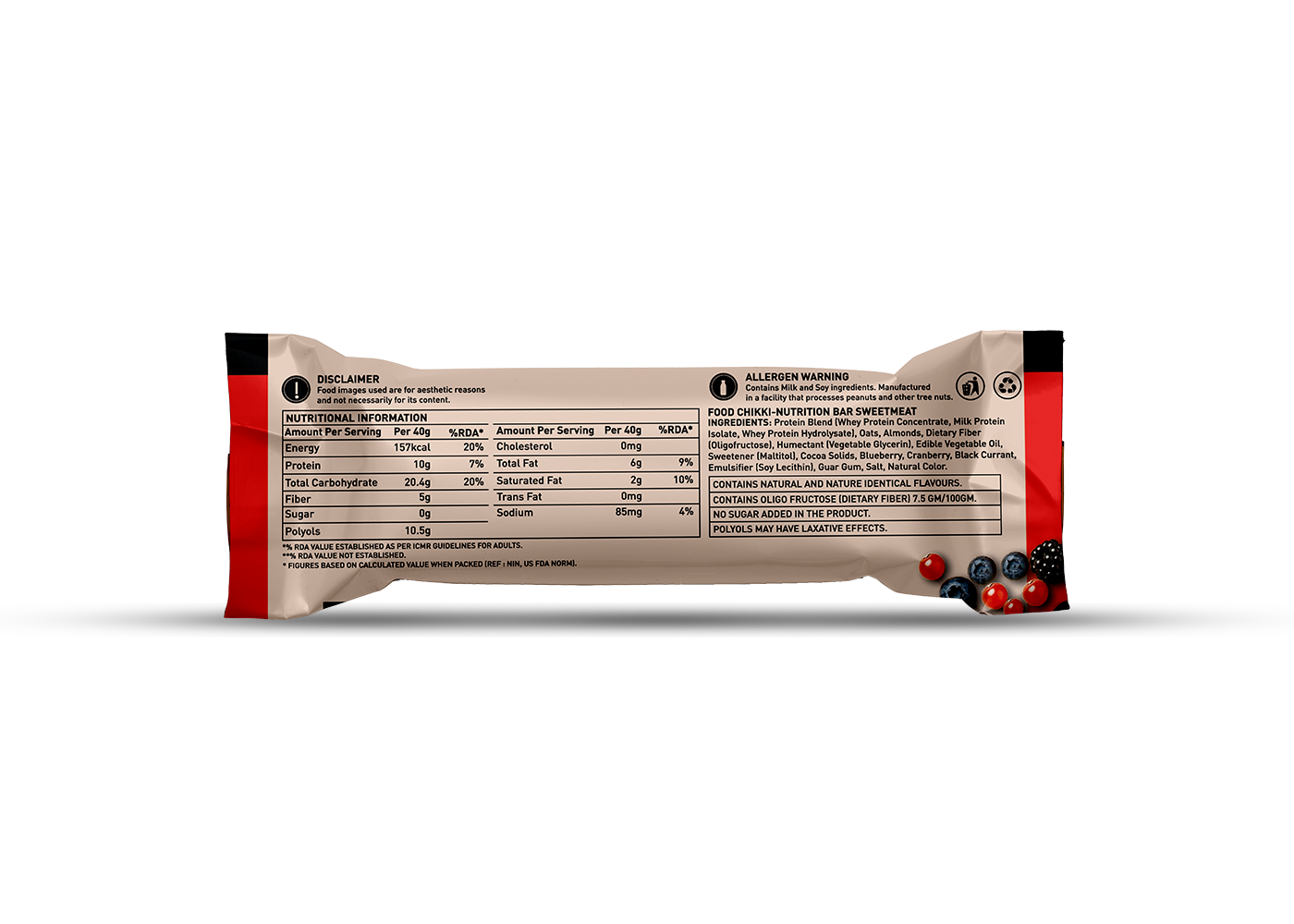 Corebolics zero bar berry blast
