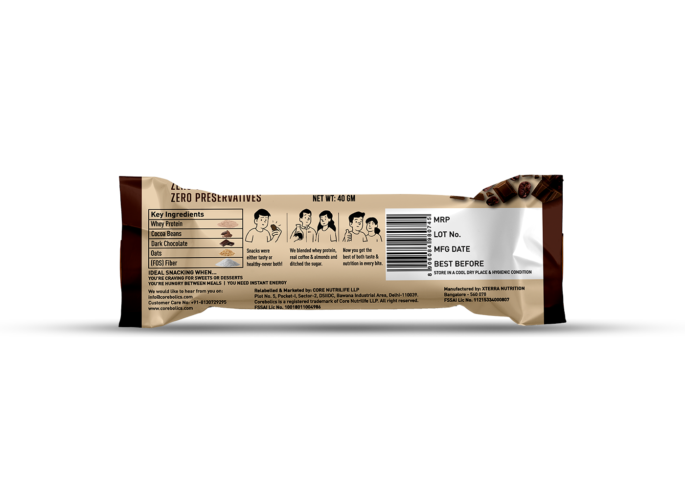 Corebolics zero bar coffee chocolate