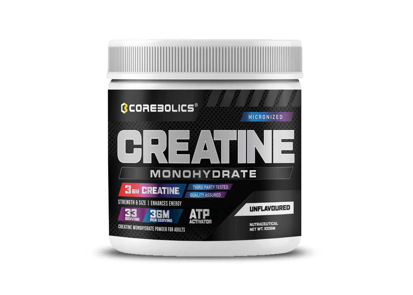 CREATINE MONOHYDRATE (100 GM, 33 SERVINGS)