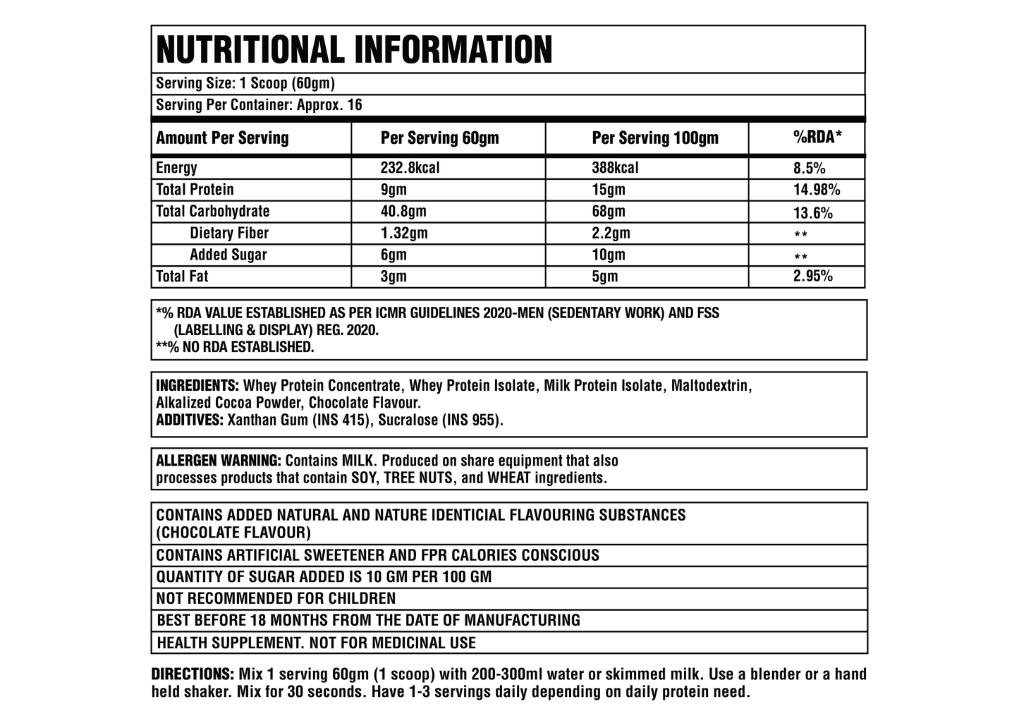 Corebolics gainer 1kg