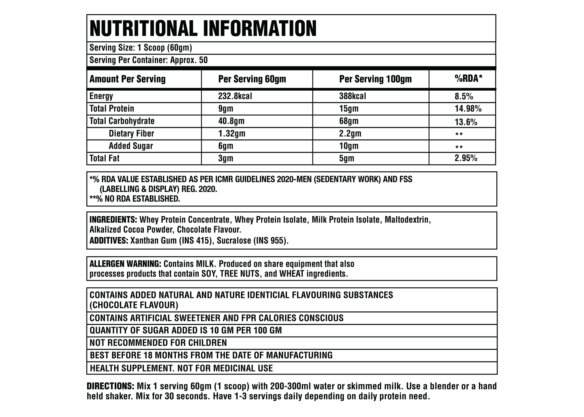 Corebolics weight gainer 3kg