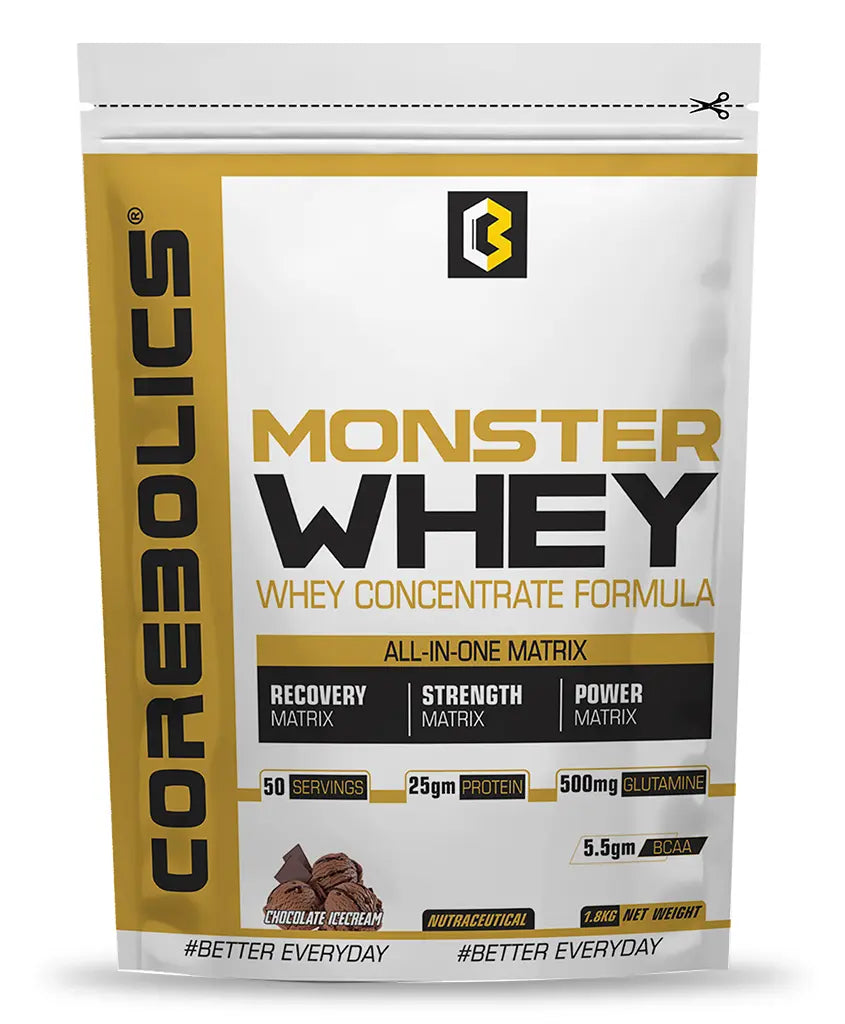 Corebolics Monster Whey - Whey Concentrate Formula 1.8 kg - 50 servings