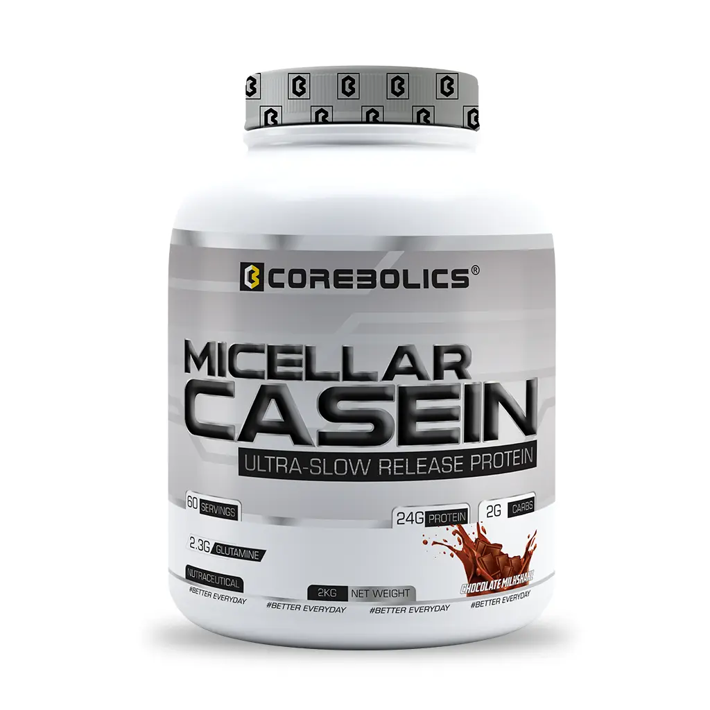 Corebolics Micellar Casein Ultra-Slow Release Protein (Chocolate, 2 kg, 60 Servings)