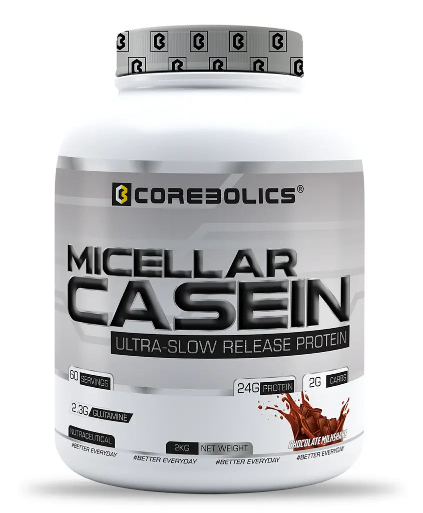 Corebolics Micellar Casein Ultra-Slow Release Protein (Chocolate, 2 kg, 60 Servings)