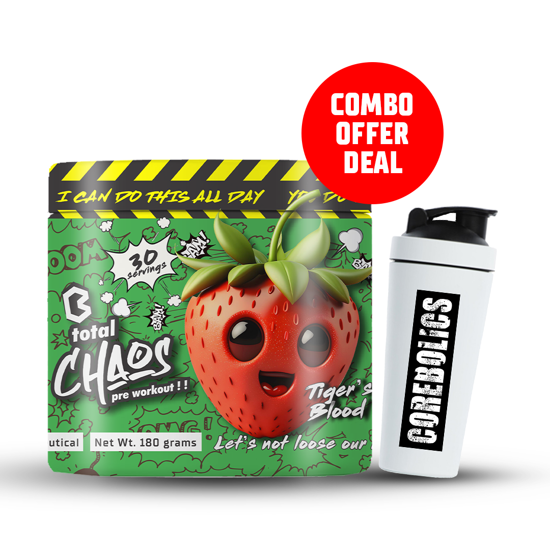 COREBOLICS TOTAL CHAOS PRE WORKOUT (30 SERVINGS) + GET 1 STEEL SHAKER