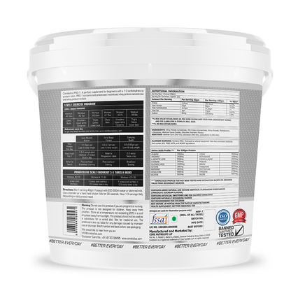 Corebolics Pro-1 Whey Protein (5 kg, 125 Serving) + FREE GYM BAG, SHAKER And T-Shirt
