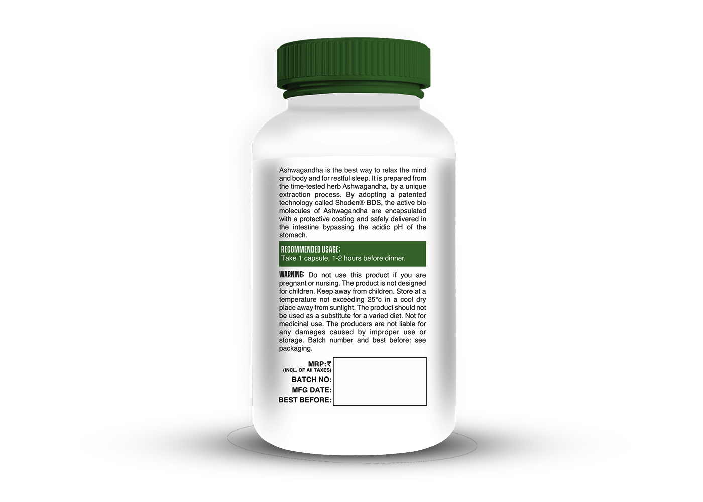 COREBOLICS ASHWAGANDHA 500mg, 60 CAPSULES