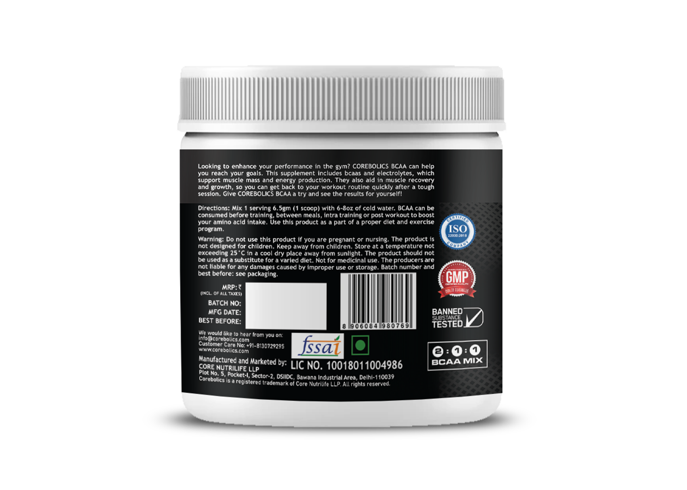 COREBOLICS BCAA ( 195 GM, 30 SERVINGS )