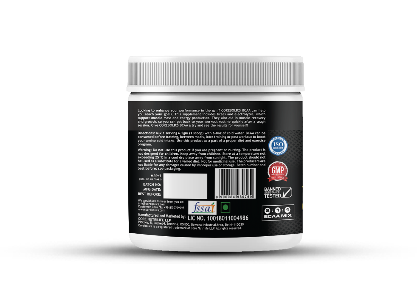 Corebolics Complete Muscle Stack | (4-in-1 Combo) + FREE T-Shirt