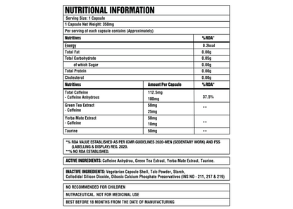 Corebolics Caffeine (Energy And Focus)