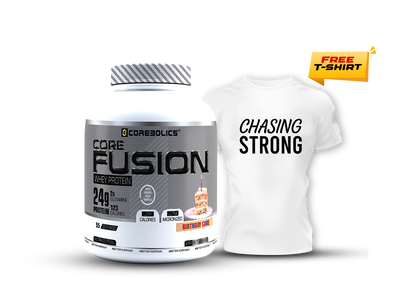COREBOLICS CORE FUSION WHEY PROTEIN ( 2KG , 55 SERVINGS ) FREE T-Shirt