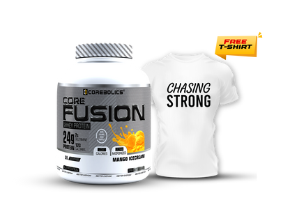 COREBOLICS CORE FUSION WHEY PROTEIN ( 2KG , 55 SERVINGS ) FREE T-Shirt