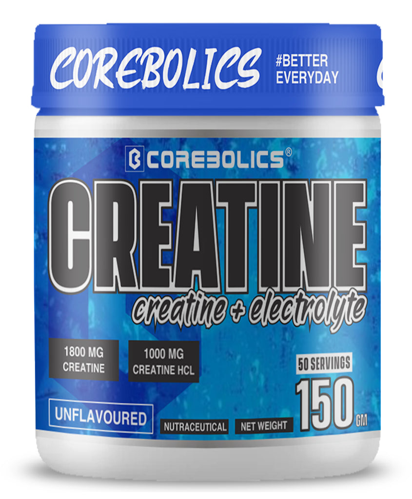 Corebolics Creatine (Creatine + Electrolyte) (Unflavored, 150 gm, 50 Servings)