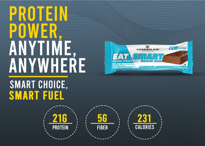 Corebolics  Eat Smart High-Protein Snack Bars (21 gm Protein, 6 Bars)