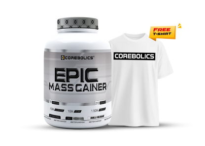 Corebolics Epic Mass Gainer (1 kg, 18 Servings) + T-Shirt free