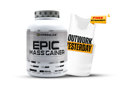 Corebolics Epic Mass Gainer (1 kg, 18 Servings) + Stringer free