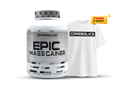 Corebolics Epic Mass Gainer (1 kg, 18 Servings) + T-Shirt free