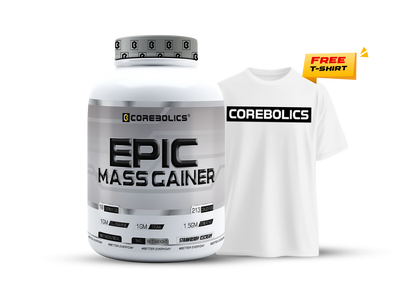 Corebolics Epic Mass Gainer (1 kg, 18 Servings) + T-Shirt free