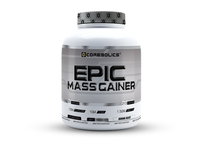 Corebolics Epic Mass Gainer(3 kg, 37 Servings)+ free gym bag and Calcium ( 30 Tablets)