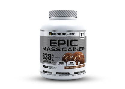 Corebolics Epic Mass Gainer(3 kg, 50 Servings)+ free gym bag and Calcium ( 30 Tablets)