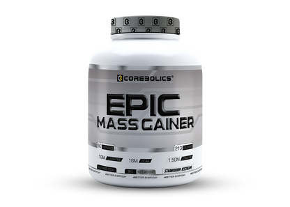 Corebolics Epic Mass Gainer(3 kg, 37 Servings)+ free gym bag and Calcium ( 30 Tablets)