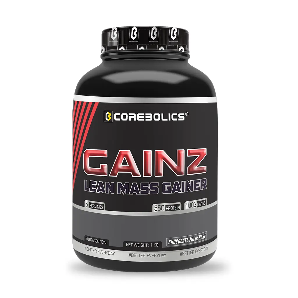 Corebolics Gainz - Lean Mass Gainer (1 kg, 5 Servings)