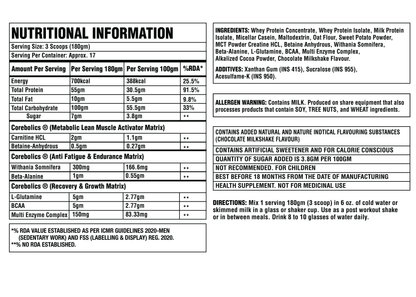 Corebolics Gainz - Lean Mass Gainer ( 3 kg, 17 Servings )