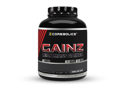 Corebolics Gainz - Lean Mass Gainer ( 3 kg, 17 Servings )