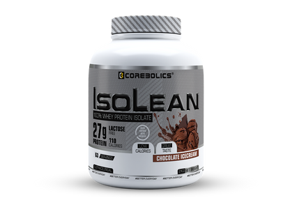 Corebolics Isolean 100% Whey Protein Isolate ( 2 kg, 63 Servings ) + FREE  Samples And Protein Bar