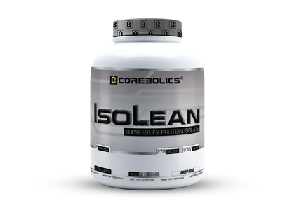 Corebolics Isolean 100% Whey Protein Isolate ( 2 kg, 63 Servings ) + FREE  Samples And Protein Bar