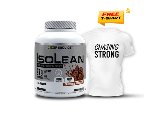 Corebolics Isolean 100% Whey Protein Isolate ( 2 kg, 63 Servings ) + FREE  Samples And Protein Bar