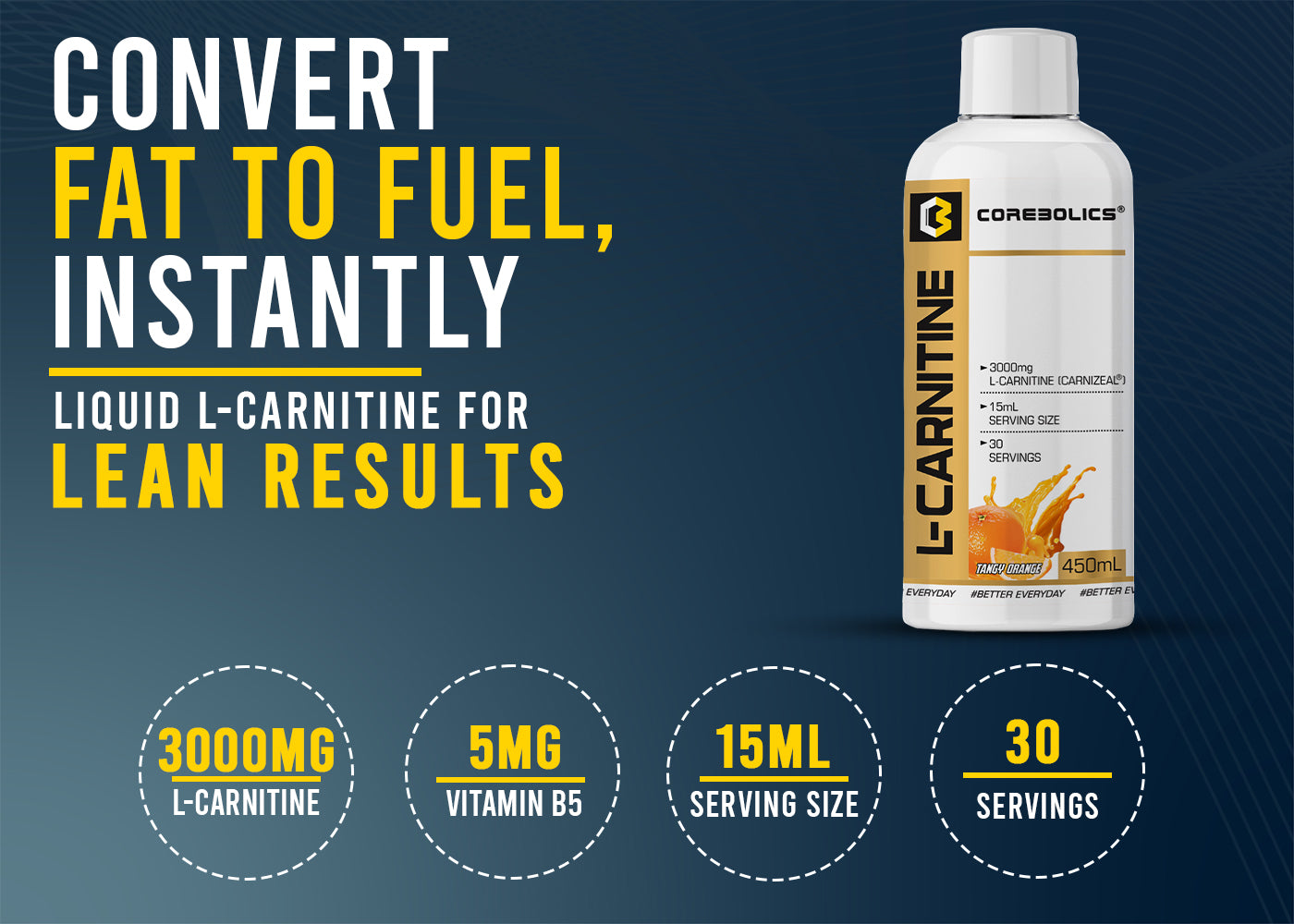 Corebolics L-Carnitine Liquid (450 ml, 30 serving) Corebolics L-Carnitine Liquid (450 ml, 30 serving)