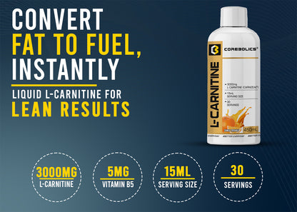 Corebolics L-Carnitine Liquid (450 ml, 30 serving)