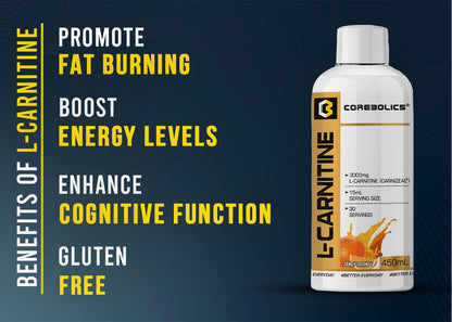 Corebolics L-Carnitine Liquid (450 ml, 30 serving)