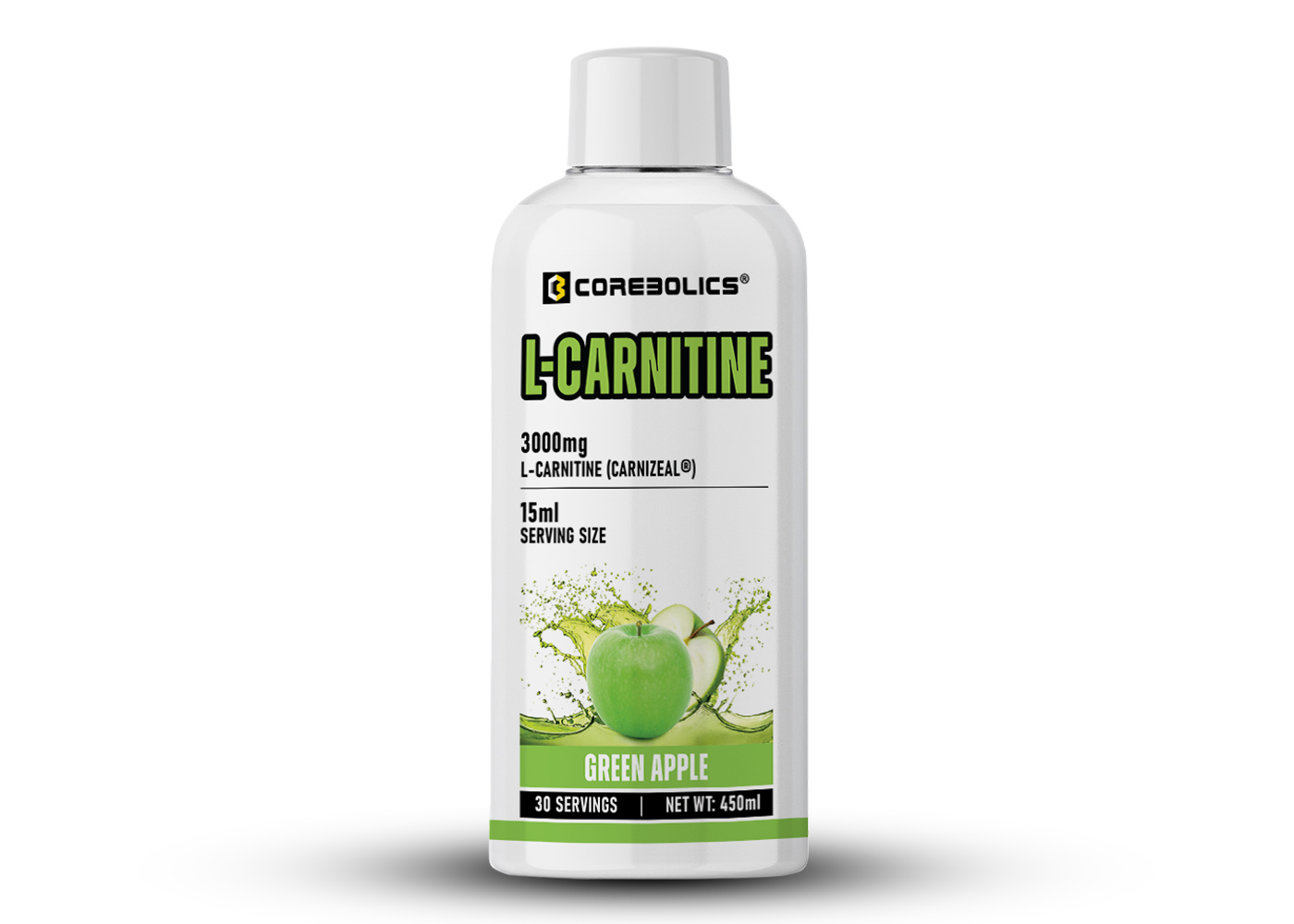Corebolics L-carntine liquid green apple flavor