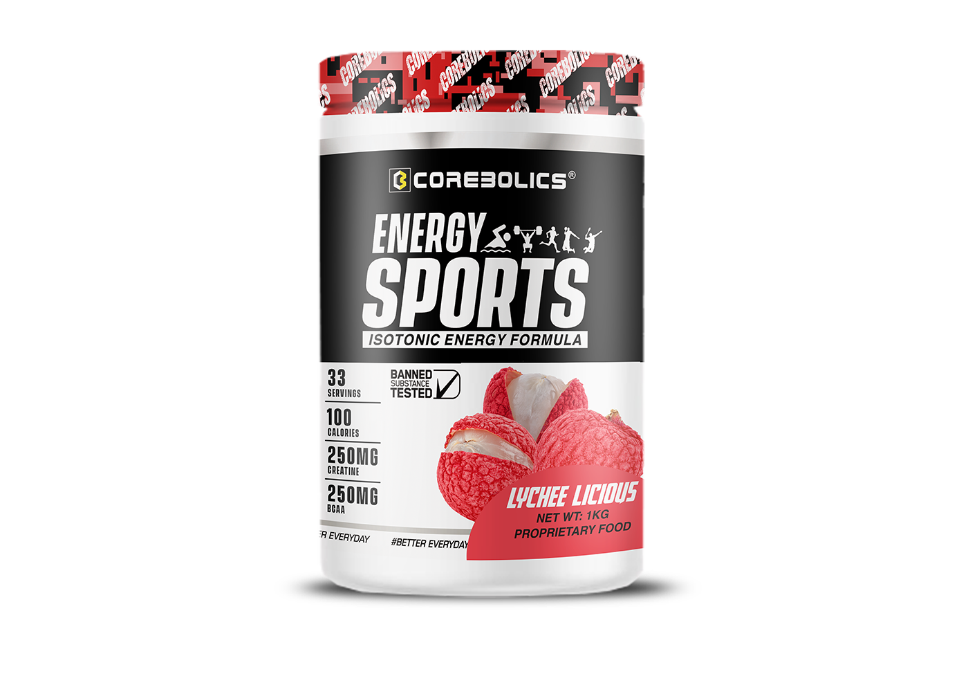 Corebolics energy sports lychee licous 1kg 
