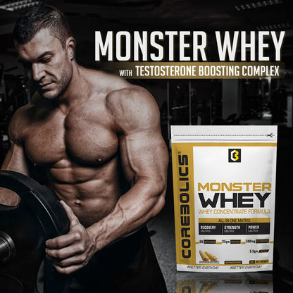 Corebolics Monster Whey - Whey Concentrate Formula 1 kg - 28 Servings