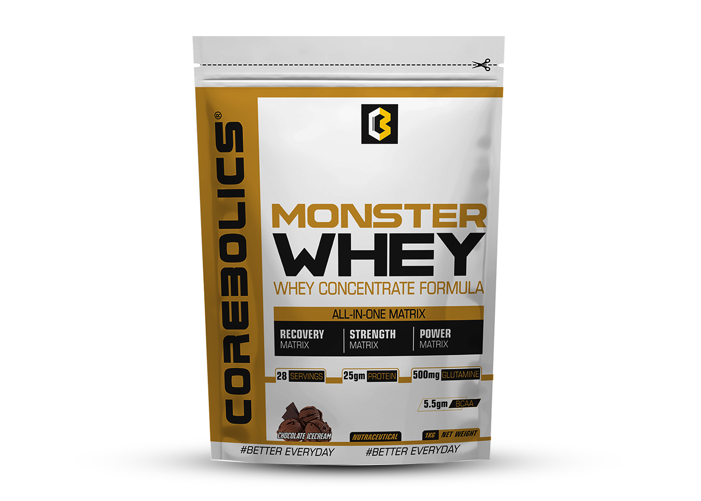 Corebolics Complete Muscle Stack | (4-in-1 Combo) + FREE T-Shirt